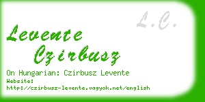 levente czirbusz business card